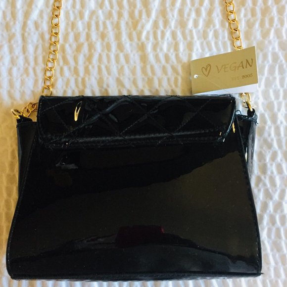 Vegan Est. 2005 Black Cross Body Mini Bag - Picture 4 of 16